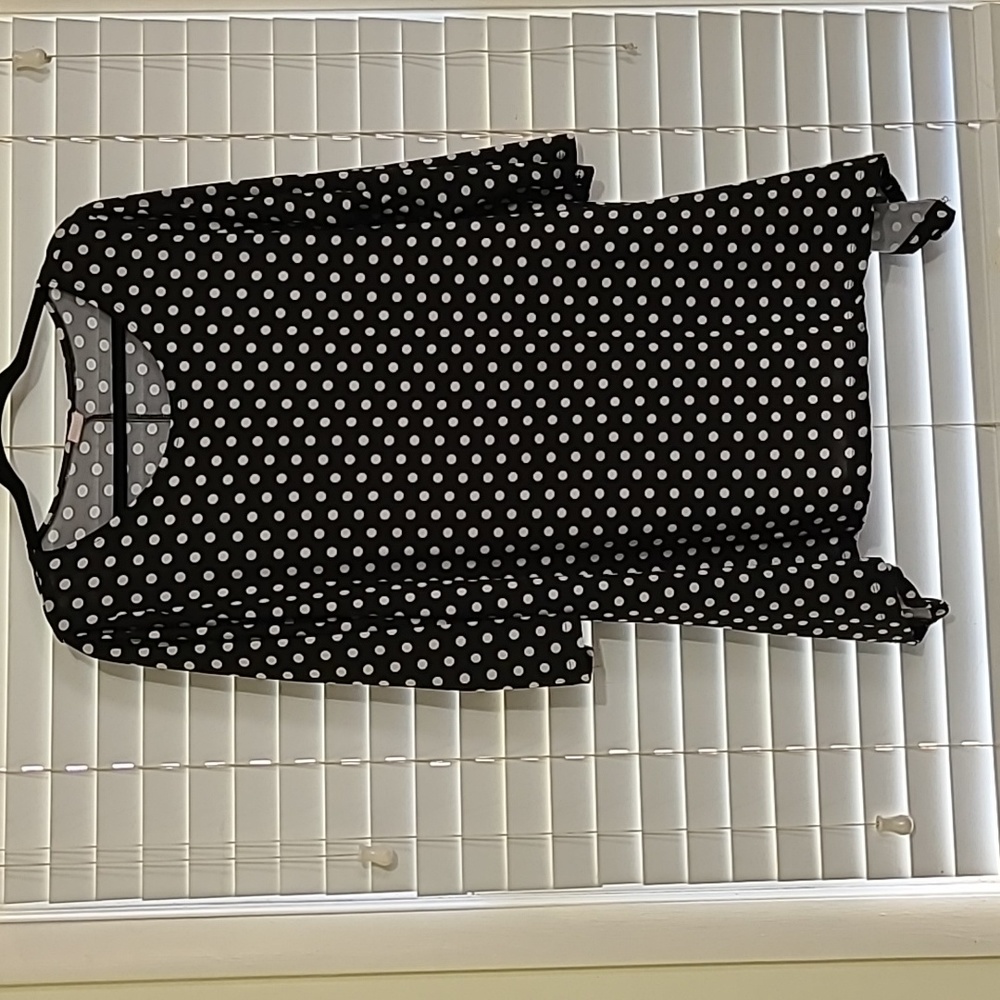 Black and White Polka Dot Blouse